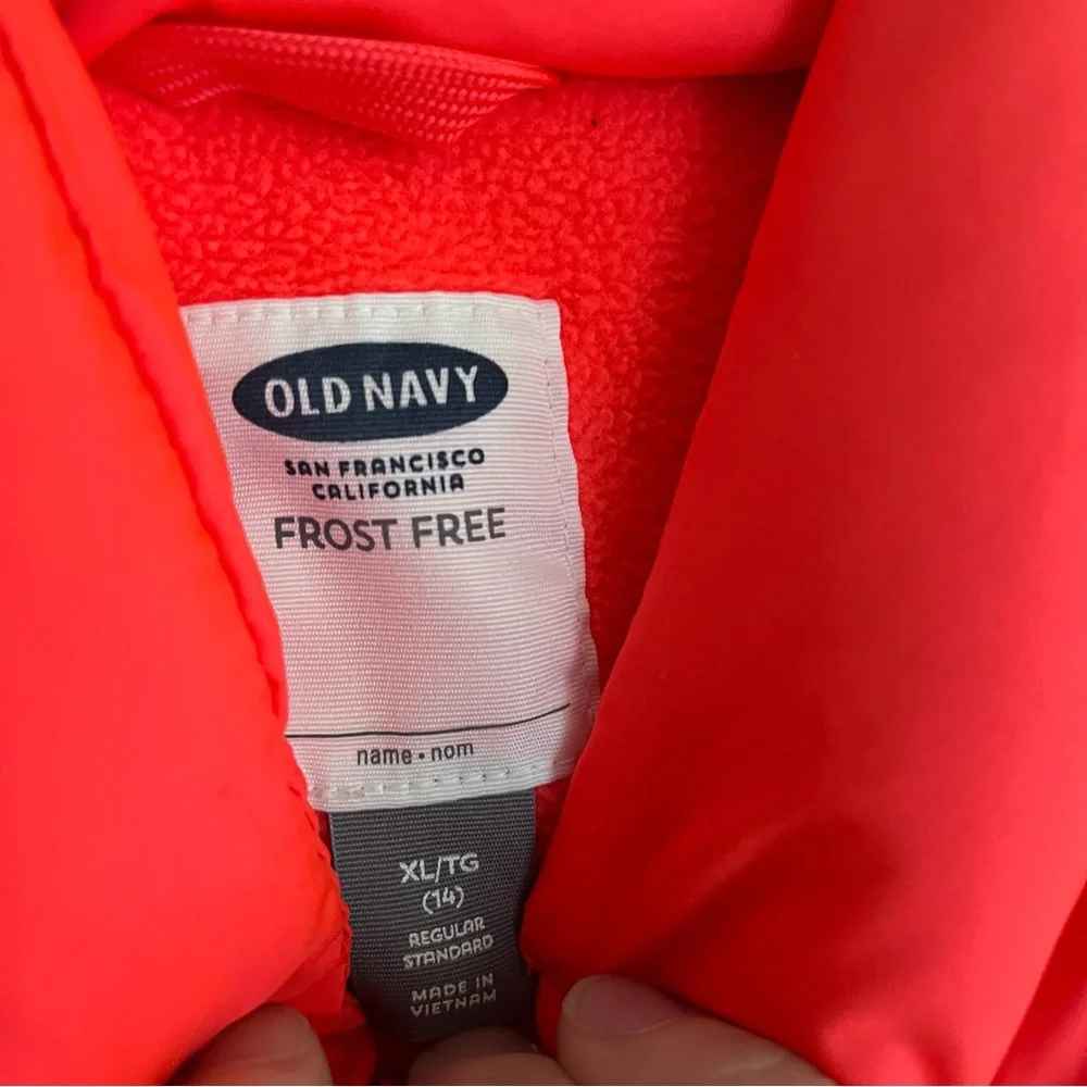 Old Navy Neon Pink Quilted Puffer Vest xl